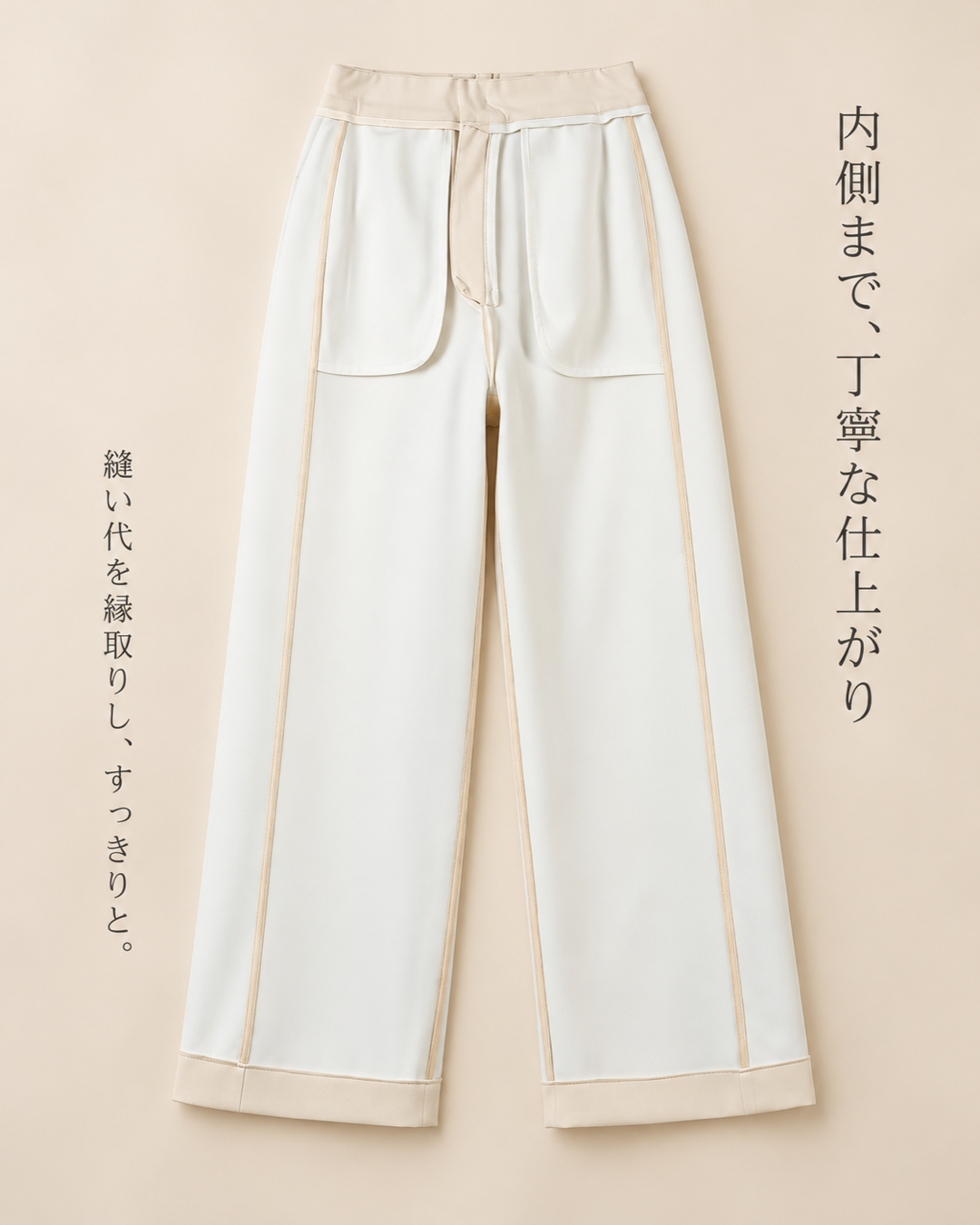 ウールストレートレッグスラックス