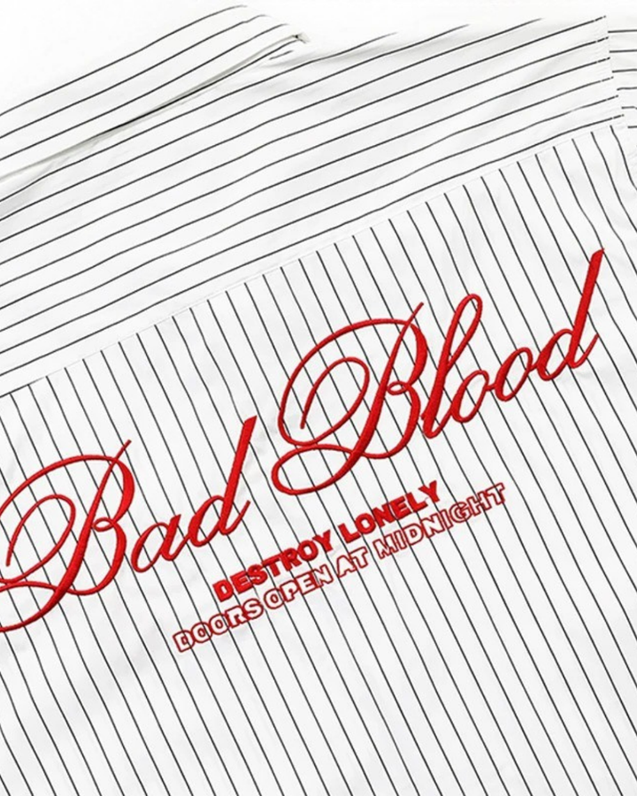 Badblood ショートスリーブストライプシャツ
