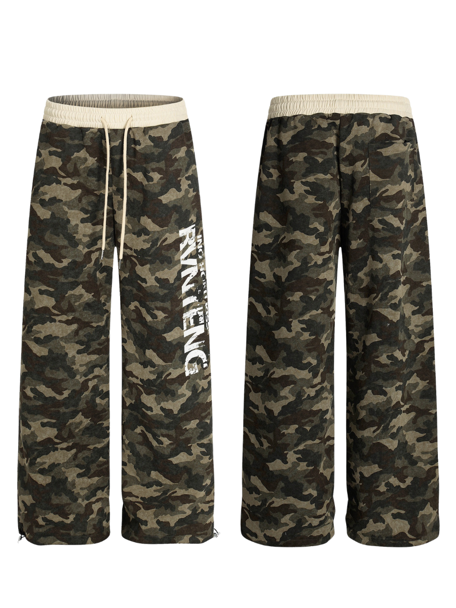 W12s ドローストリングカモフラージュカジュアルパンツ_rara25