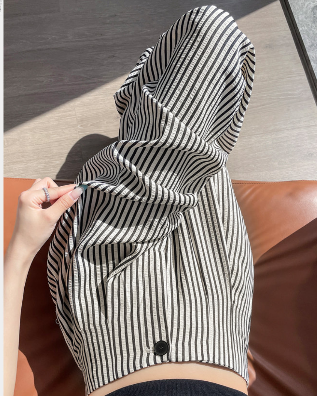 グラフィカルストライプ シルクワイドパンツ