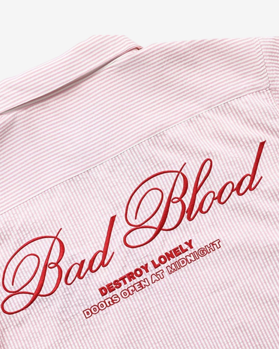 Badblood ショートスリーブストライプシャツ