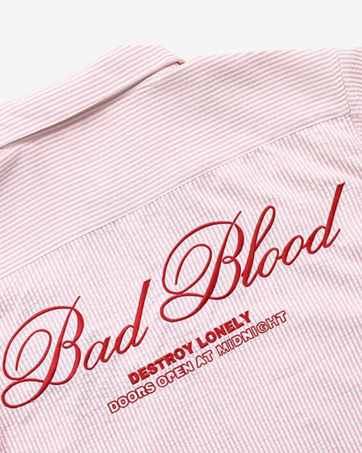 Badblood ショートスリーブストライプシャツ