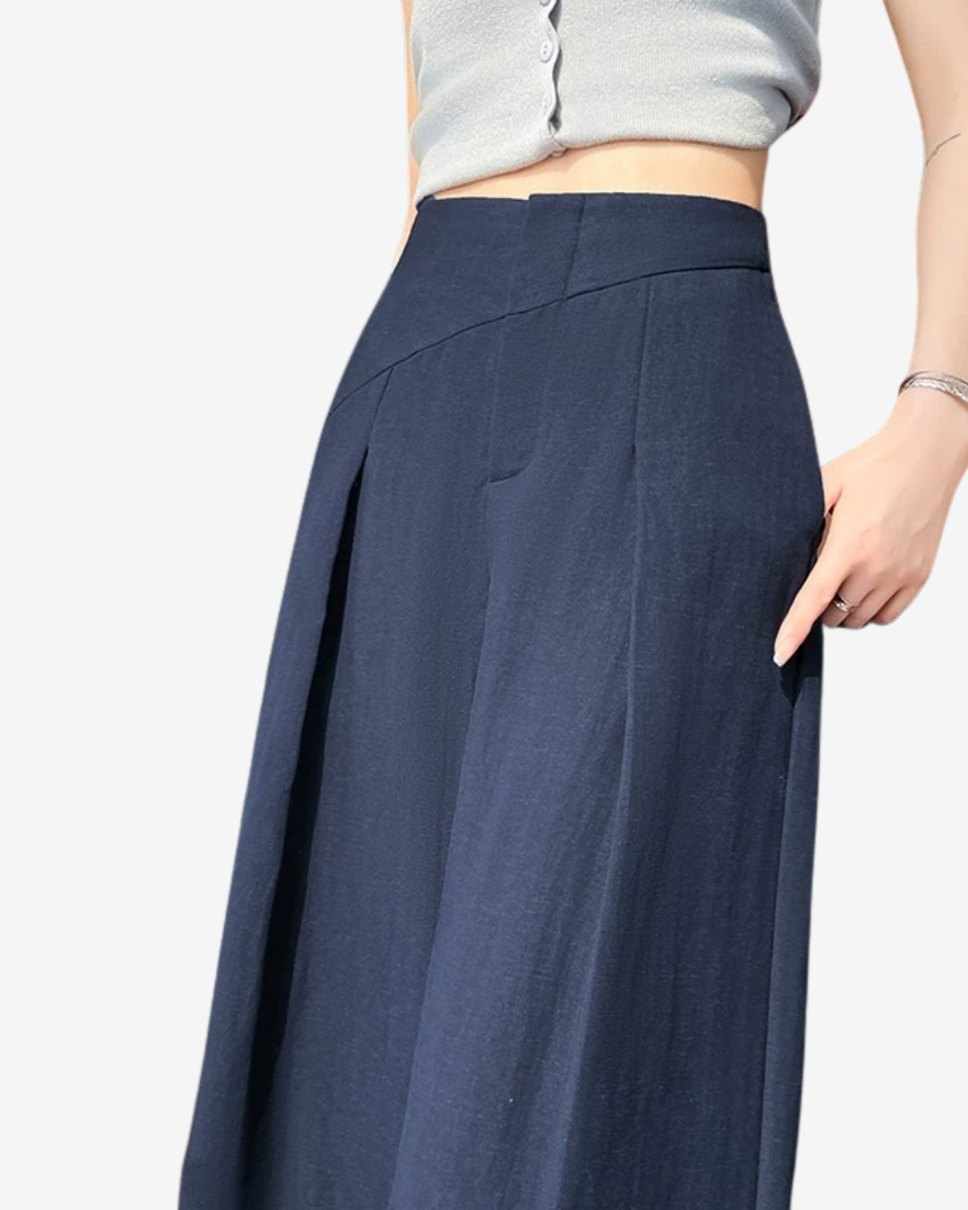 テンセルリネンワイドレッグパンツ