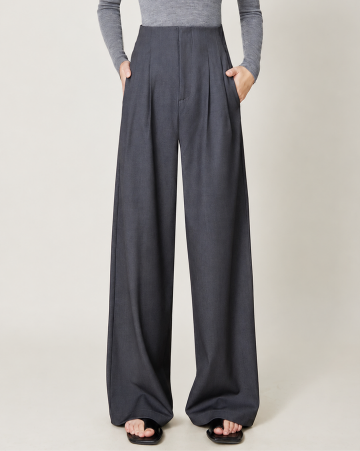 ハイウエストストレートレッグパンツ