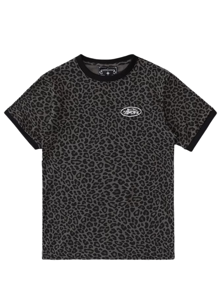 Badblood レオパードプリント Tシャツ_rara22