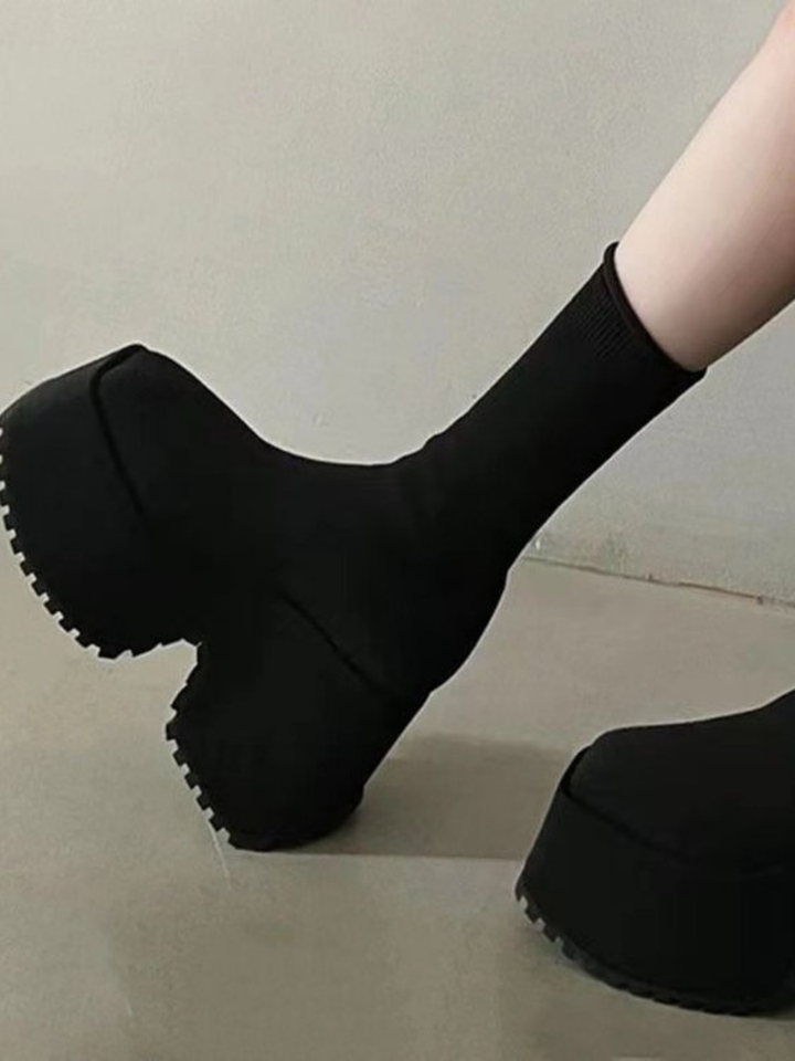 ブラックスキニーブーツ_rara21