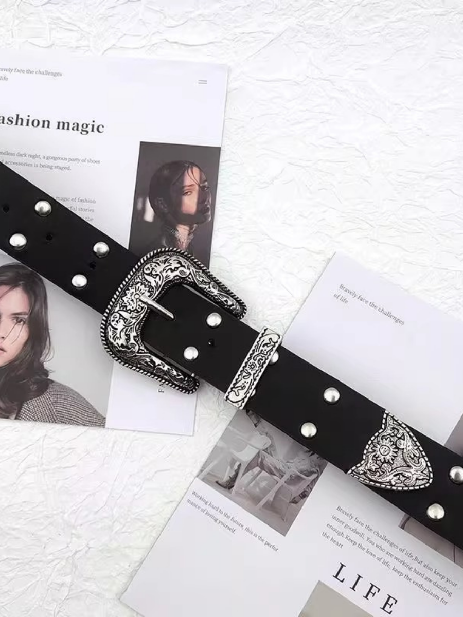 リベットメタルバックルベルト_rara18