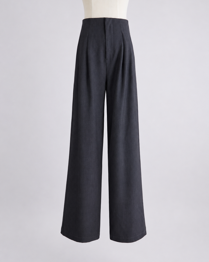 ハイウエストストレートレッグパンツ