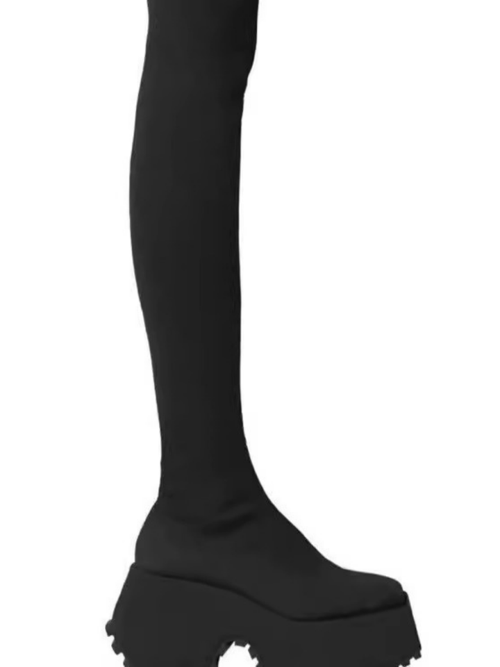 ブラックスキニーブーツ_rara21