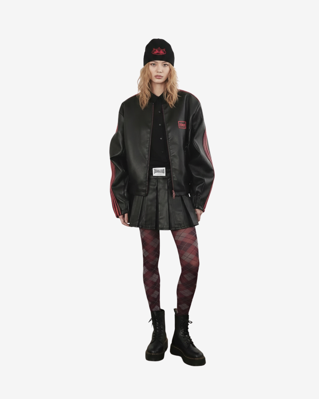 Badblood シンセティックレザースカート