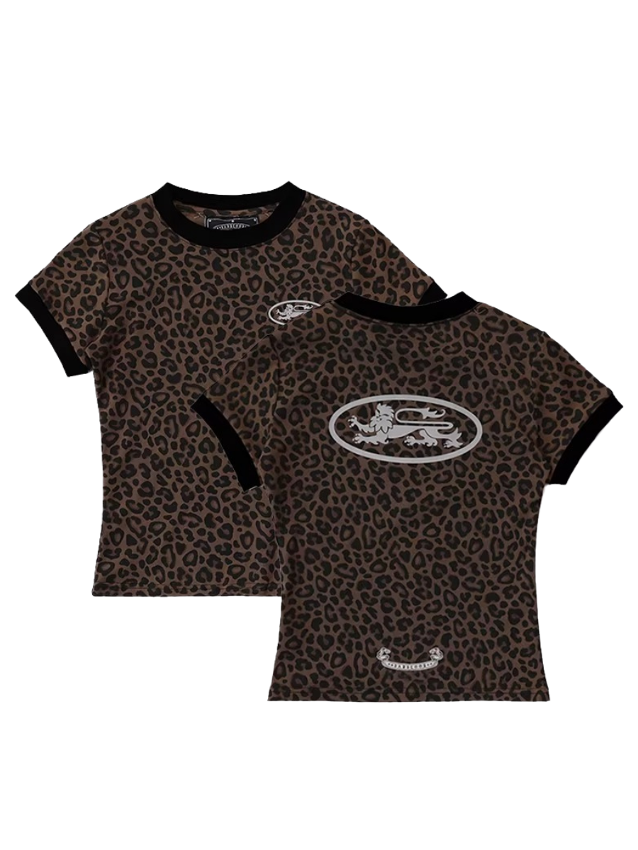 Badblood レオパードプリント Tシャツ_rara22