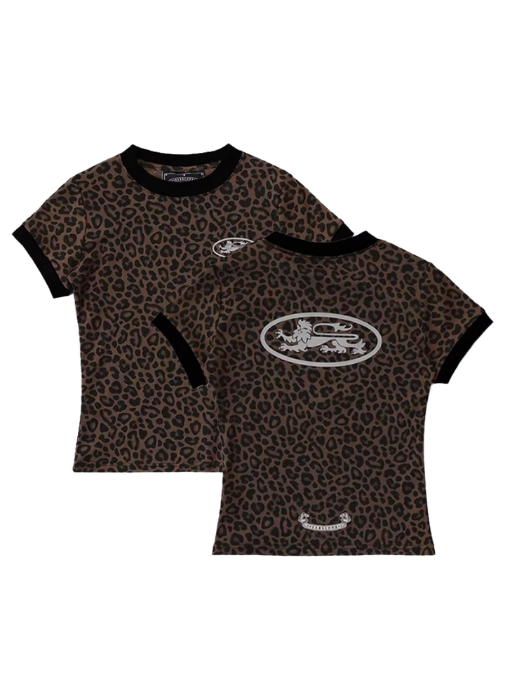 Badblood レオパードプリント Tシャツ_rara22