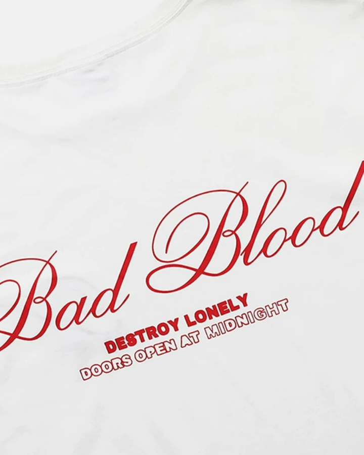 Badblood エンブロイダリーラウンドネックTシャツ