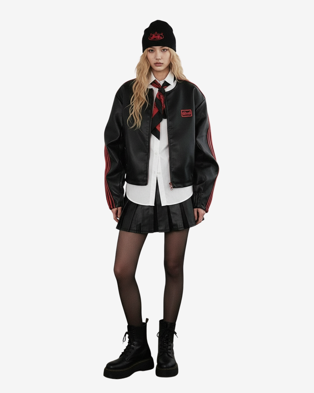 Badblood シンセティックレザースカート