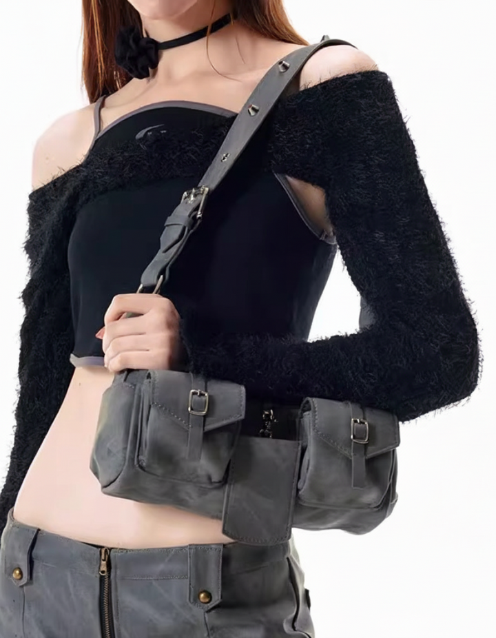 ウォッシュド キャンバス ベルトポケットバッグ_rara34