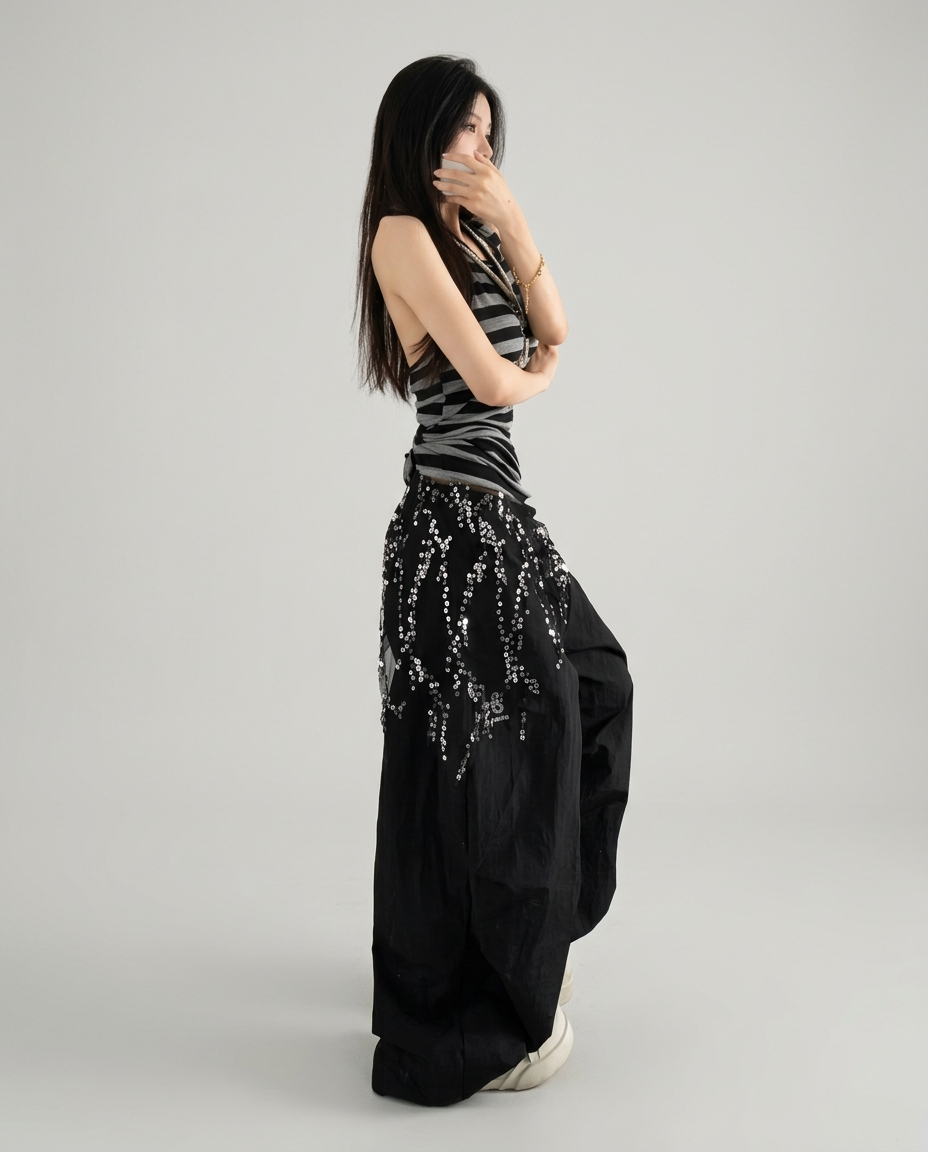 スパンコールパンツ_rara43