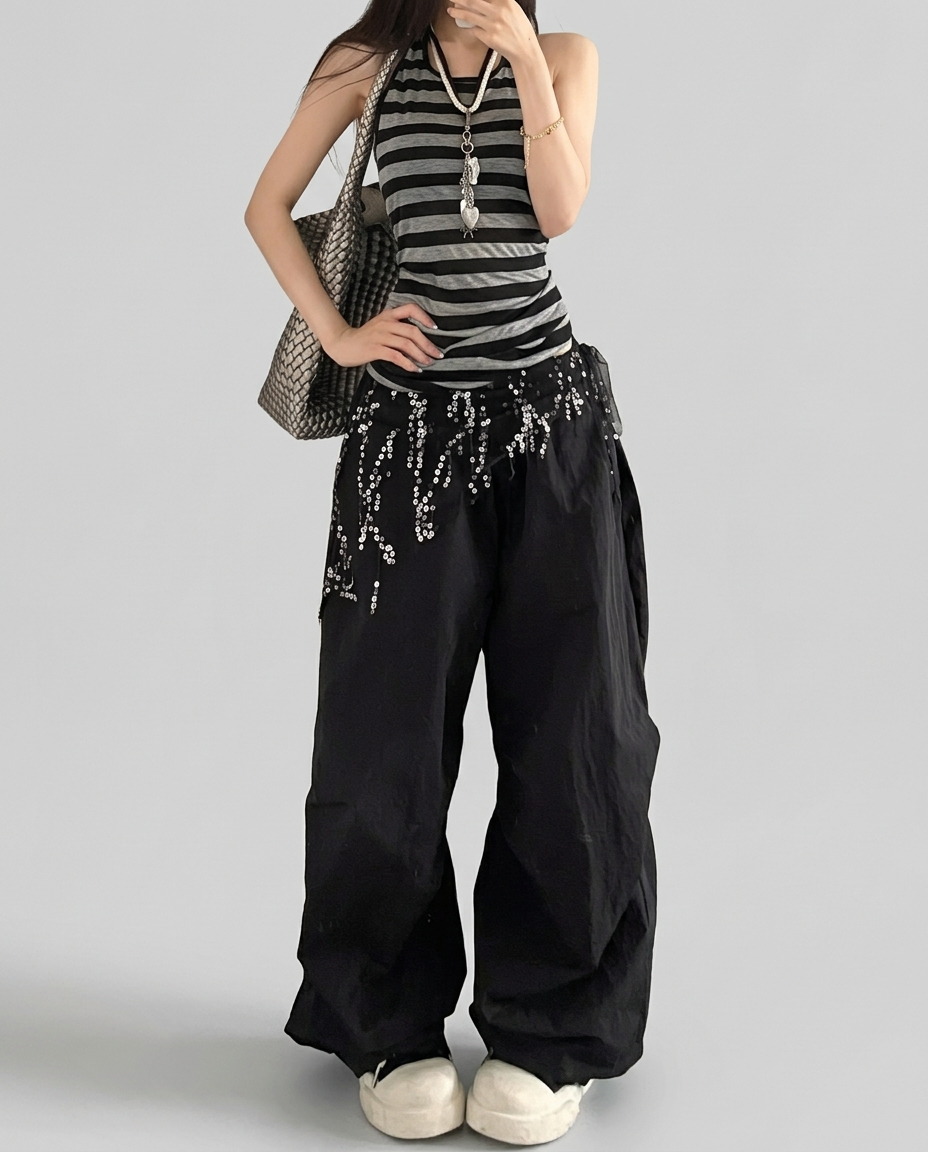 スパンコールパンツ_rara43