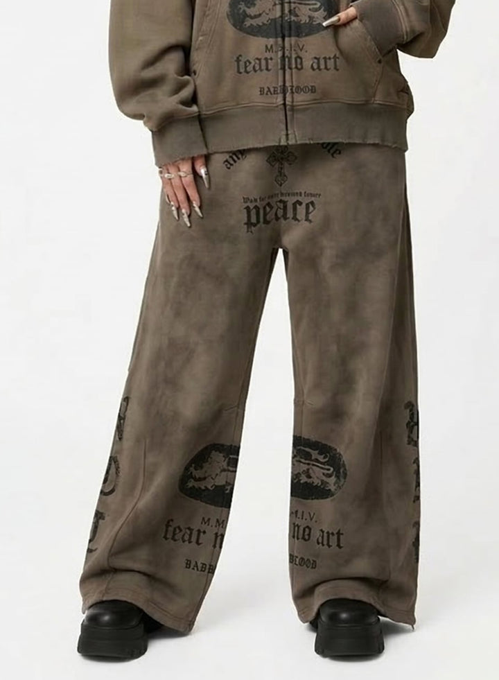 Badblood ゴシッククロスウォッシュドスウェットパンツ_rara27