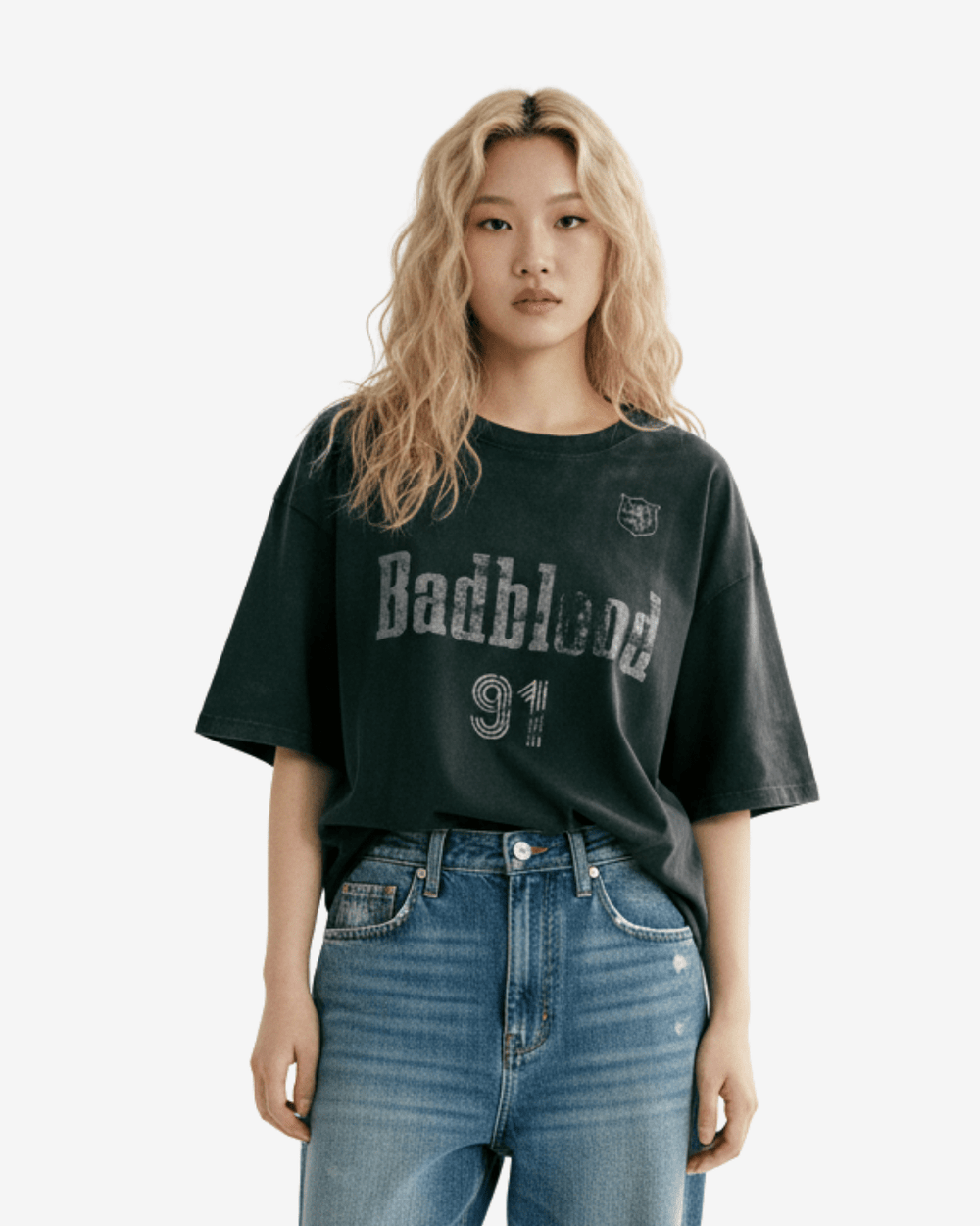 Badblood ナンバリングウォッシュTシャツ - zirara