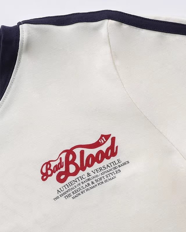 Badblood クロップド リンガーTシャツ - zirara