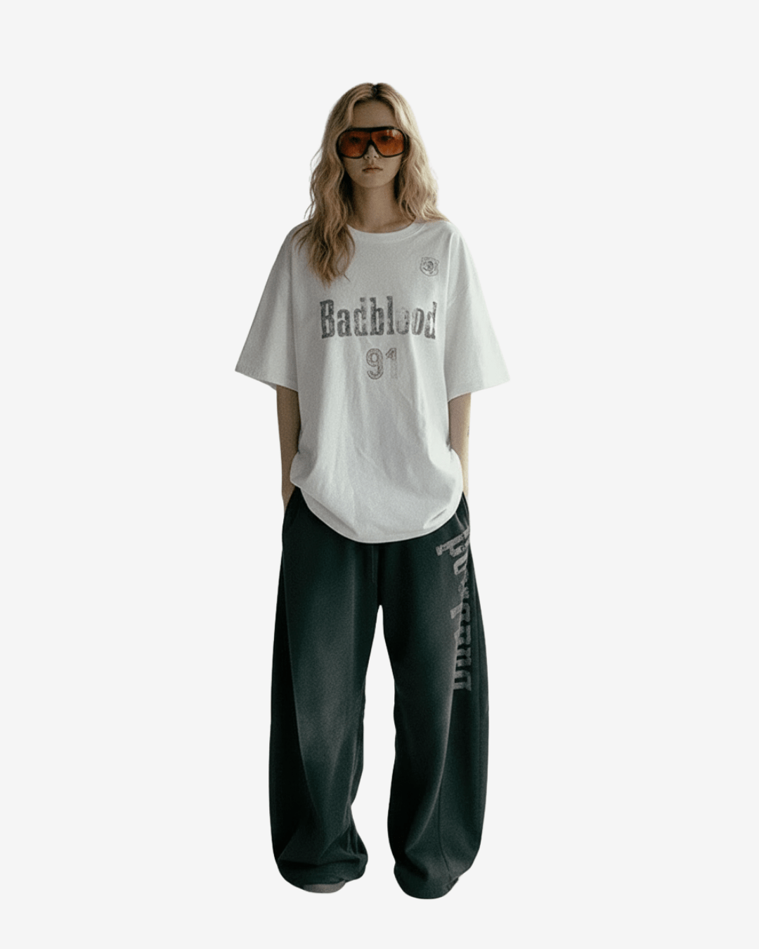 Badblood ナンバリングウォッシュTシャツ - zirara
