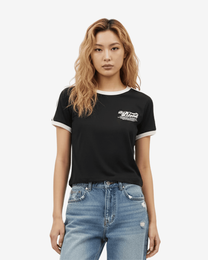 Badblood クロップド リンガーTシャツ - zirara
