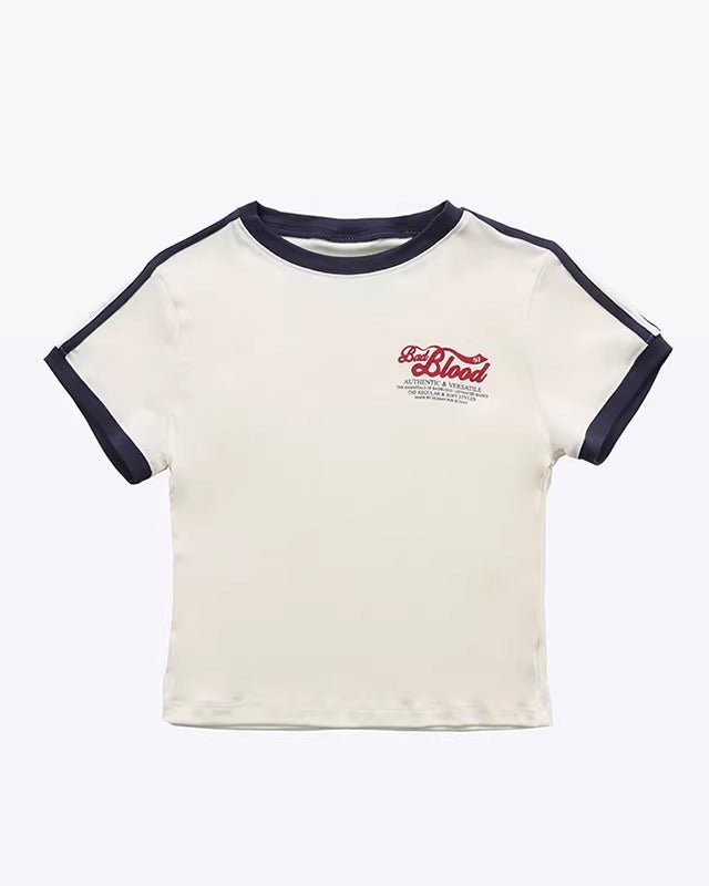 Badblood クロップド リンガーTシャツ_rara55 - zirara