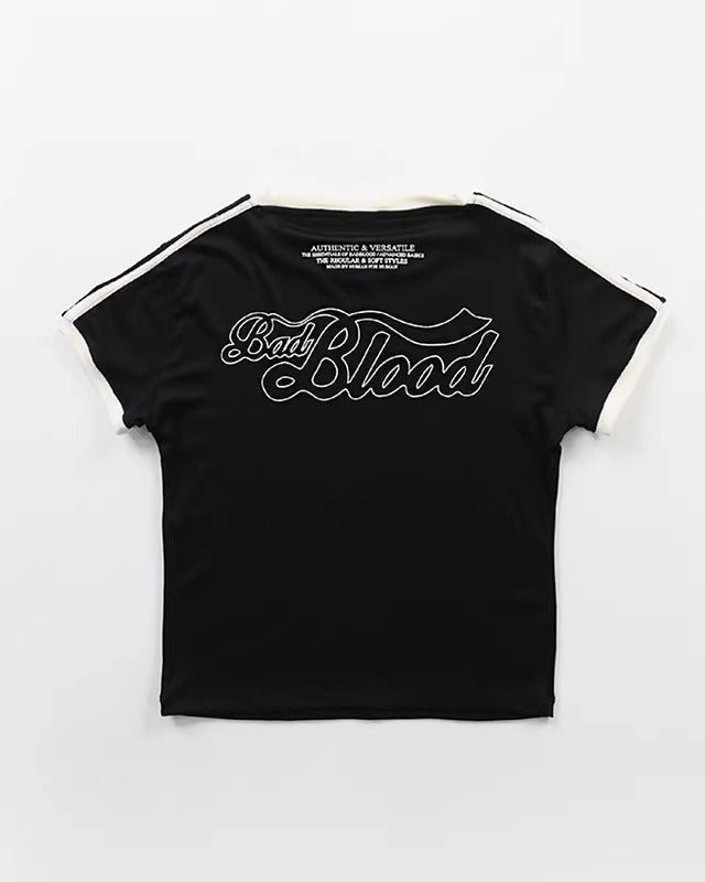 Badblood クロップド リンガーTシャツ_rara55 - zirara