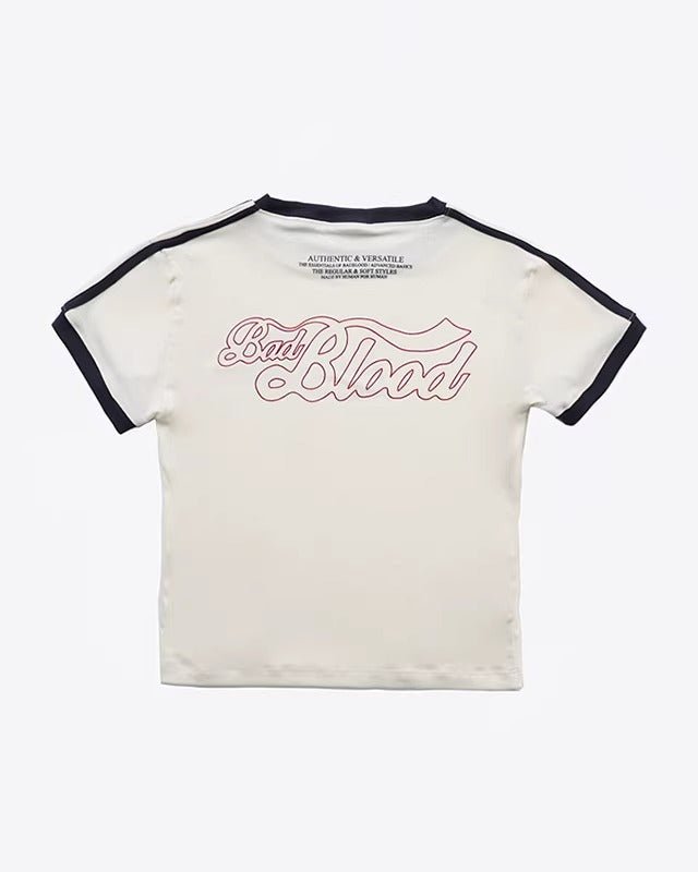 Badblood クロップド リンガーTシャツ_rara55 - zirara