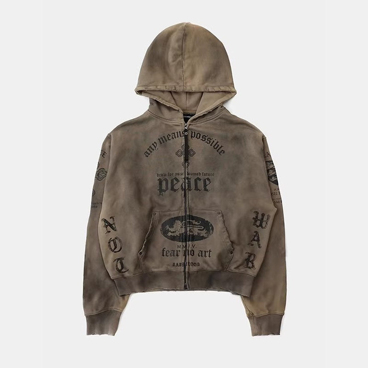 Badblood ゴシッククロスウォッシュドパーカー_rara26