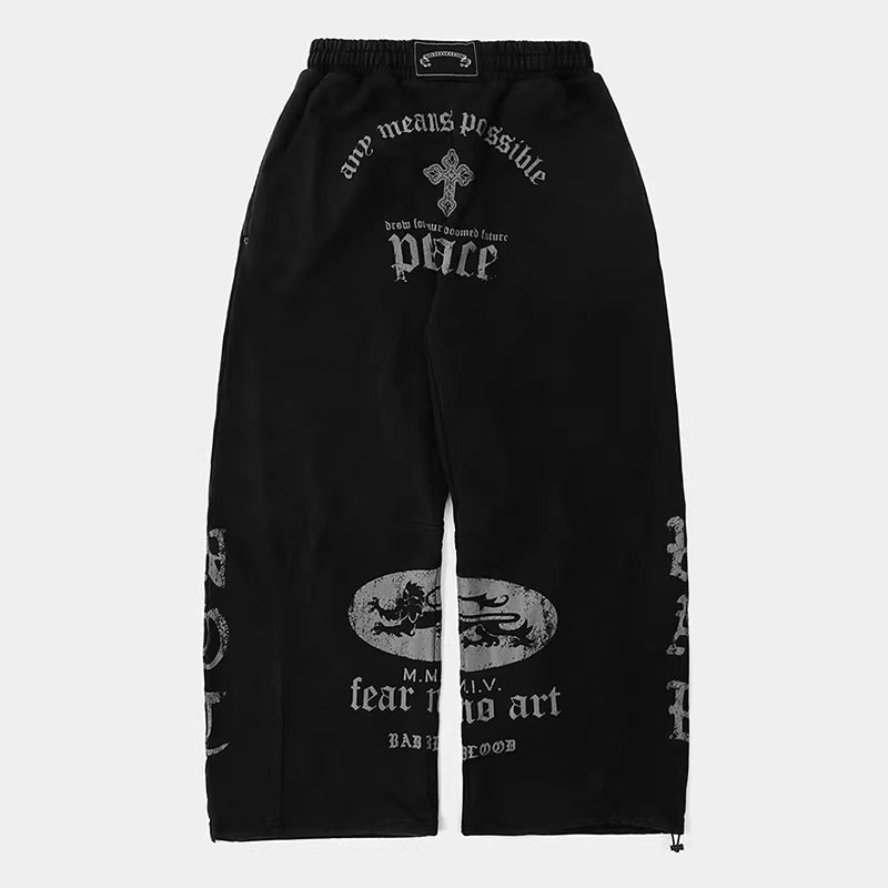 Badblood ゴシッククロスウォッシュドスウェットパンツ_rara27