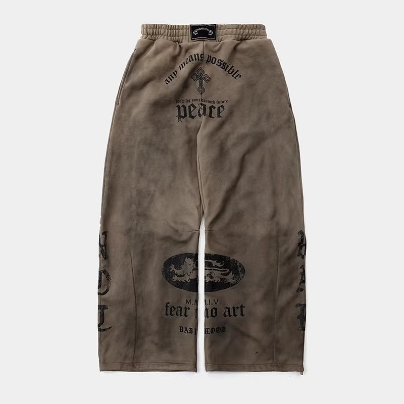 Badblood ゴシッククロスウォッシュドスウェットパンツ_rara27