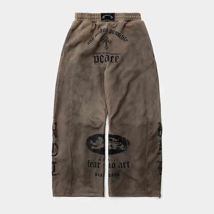Badblood ゴシッククロスウォッシュドスウェットパンツ_rara27
