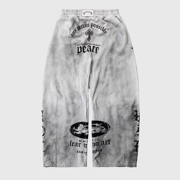 Badblood ゴシッククロスウォッシュドスウェットパンツ_rara27