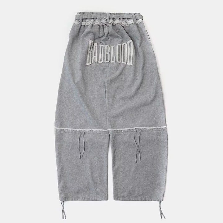 Badblood ダメージ ワイドスウェットパンツ_rara33