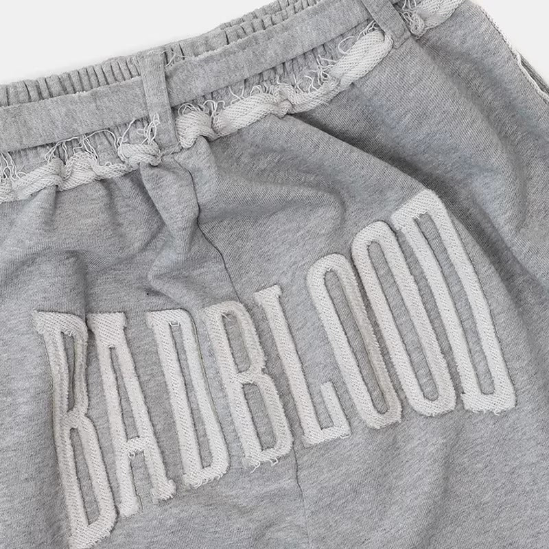 Badblood ダメージ ワイドスウェットパンツ_rara33