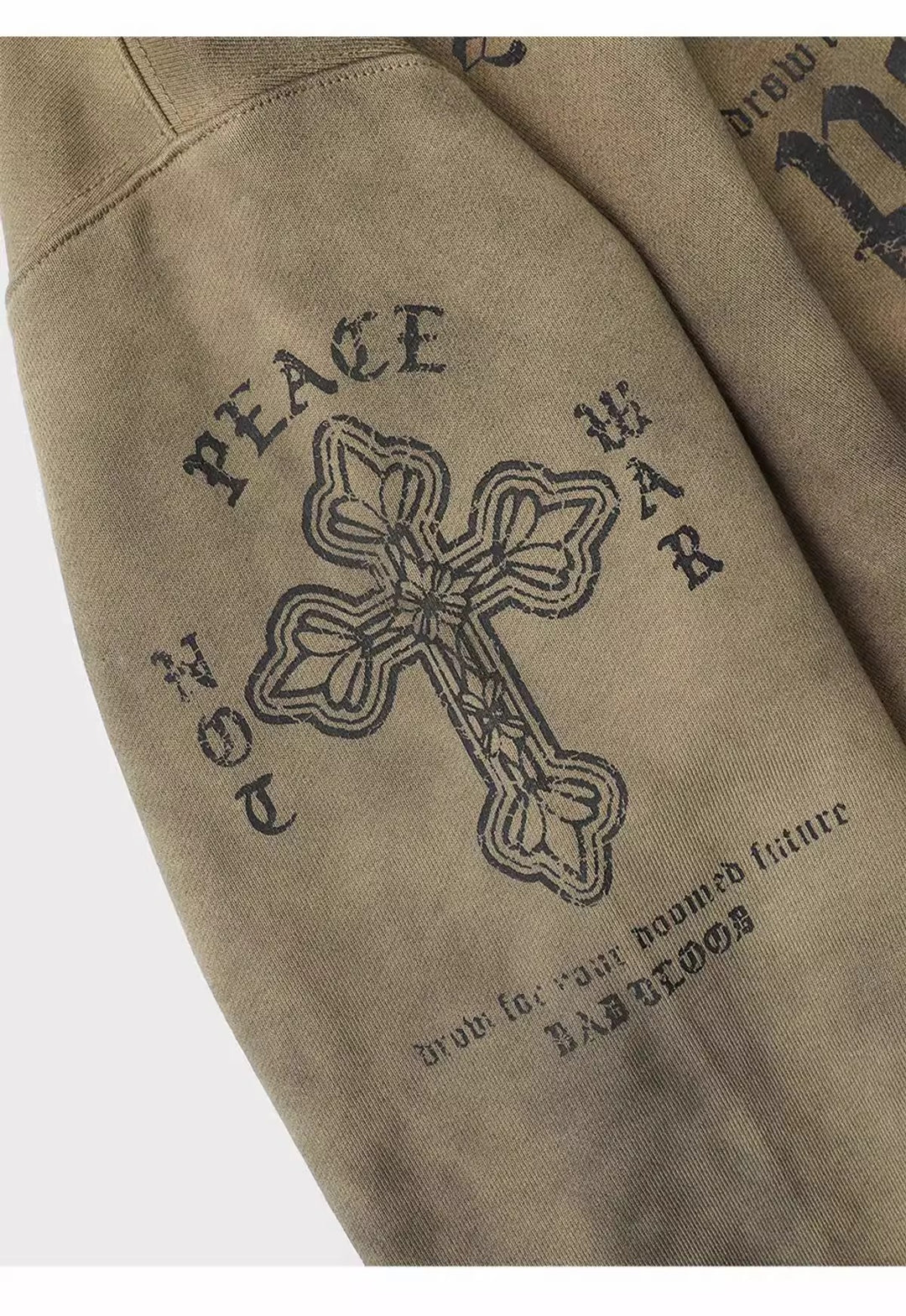 Badblood ゴシッククロスウォッシュドパーカー_rara26