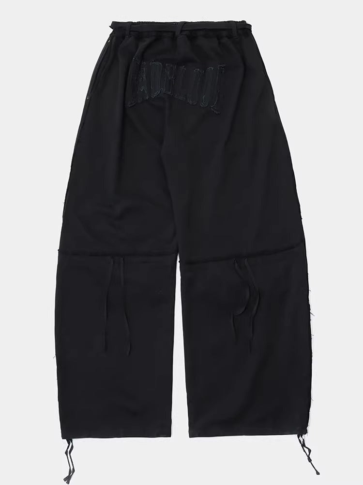 Badblood ダメージ ワイドスウェットパンツ_rara33