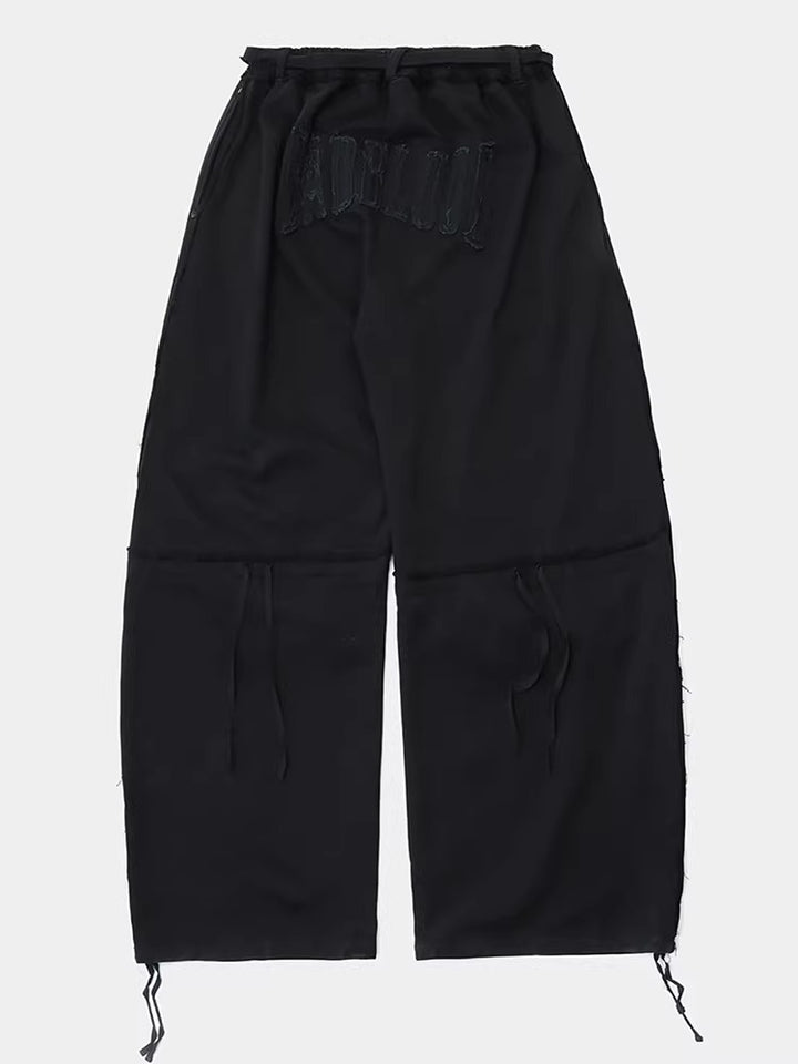 Badblood ダメージ ワイドスウェットパンツ_rara33