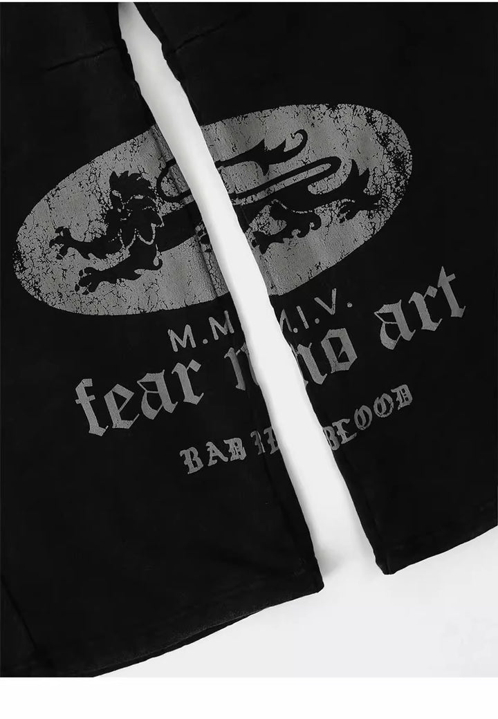 Badblood ゴシッククロスウォッシュドスウェットパンツ_rara27