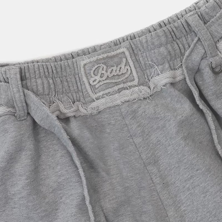 Badblood ダメージ ワイドスウェットパンツ_rara33