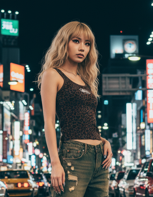 Badblood ミリタリーレオパードキャミソール_rara23