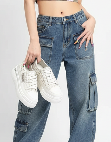 プラットフォームスニーカー_rara32