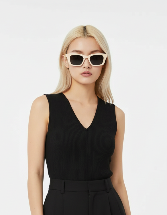 スクエアキャットアイサングラス_rara37