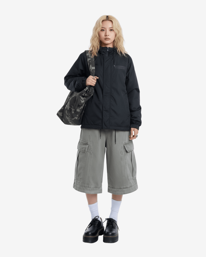 w12s ワイドレッグクロップドショーツ - zirara